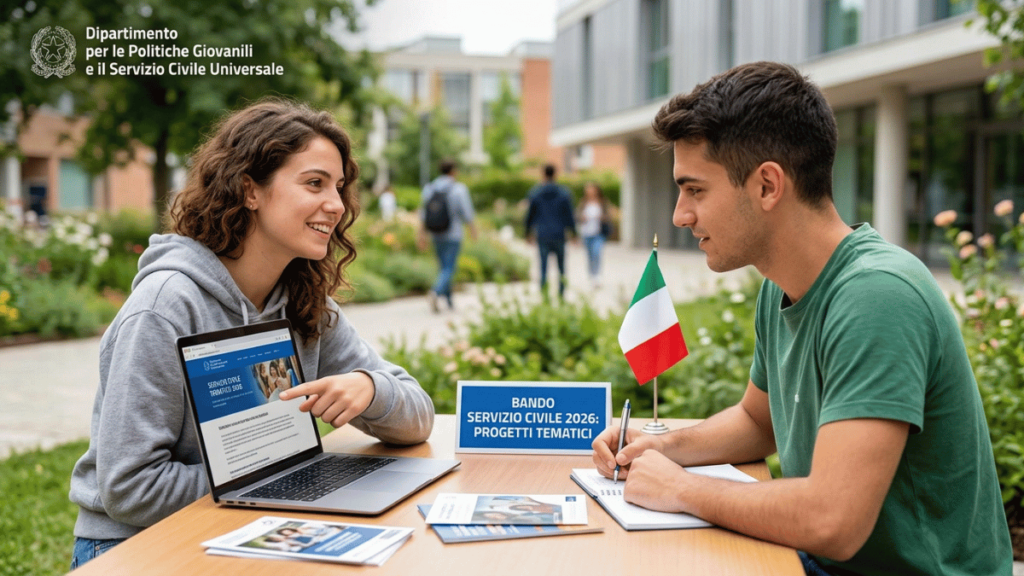 Servizio Civile Universale 2026: 3.767 posti, assegno da 519,47 euro al mese